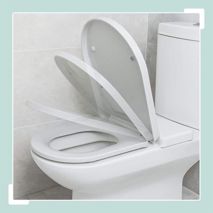 Кришка для унітазу Relaxdays з плавним закриванням