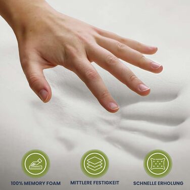 Подушка з піною з пам'яті 70 см: ергономічна, гіпоалергенна, ортопедична подушка для шиї з підтримкою та знімним чохлом