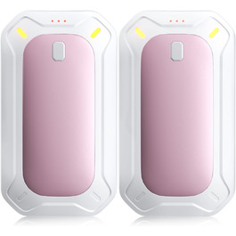 Електричні грілки для рук ColdSky (2 шт), рожеві - багаторазові, портативні, до 12 годин нагріву