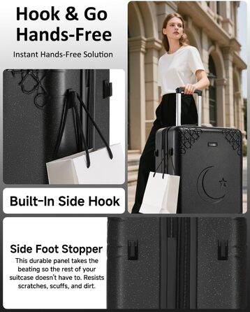 Набір валіз Sea Choice: 3 валізи з жорстким корпусом, розширювані, з TSA замком (20, 24, 28 дюймів)