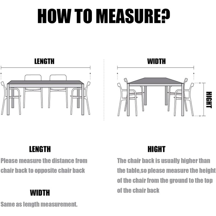 Водонепроникний чохол для садово-патіо меблів 600D Oxford, захист від пилу та УФ-променів, для саду та тераси (242x162x100cm, 250x150x75cm)