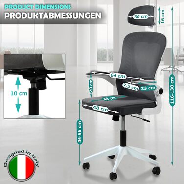 Офісне крісло Sesto Senso Graphite 1 Grey - ергономічне, з підтримкою попереку та регульованими підлокітниками, для керівників