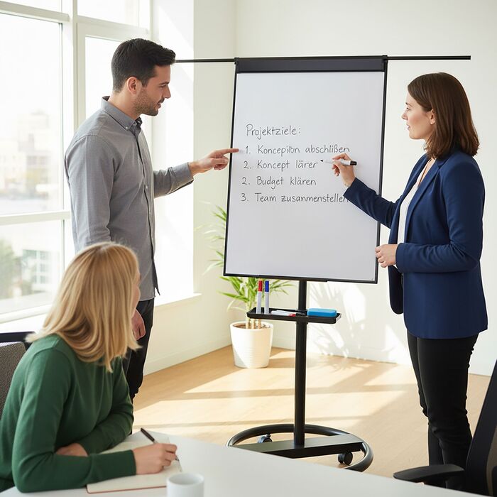 Дошка для письма Relaxdays Flipchart, 100x70 см, з двома кріпленнями