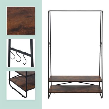 Підставка для одягу Relaxdays з 2 полицями