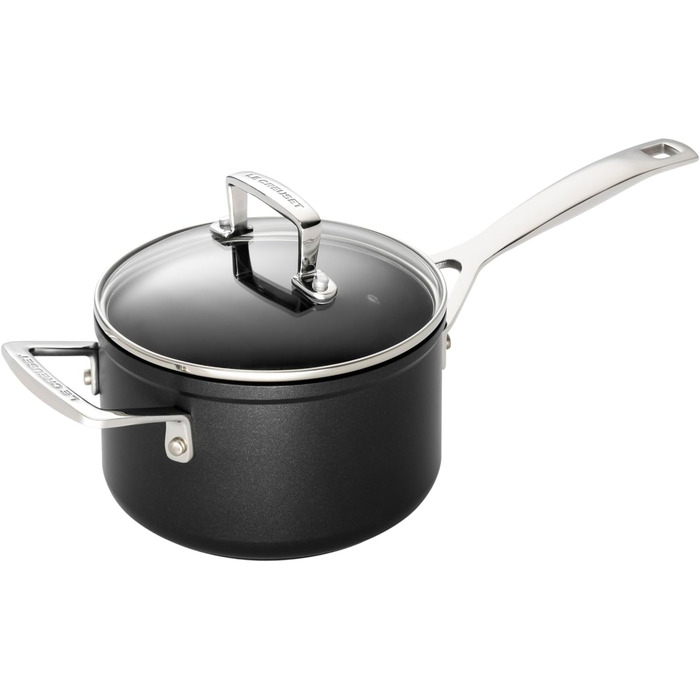 Набір каструль Le Creuset 3 шт. Ø16, 24, 26 см, антипригарне покриття, для всіх типів плит (індукція), антрацит/срібло