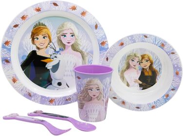 Набір посуду для сніданку Disney Frozen (5 предметів) з приборами