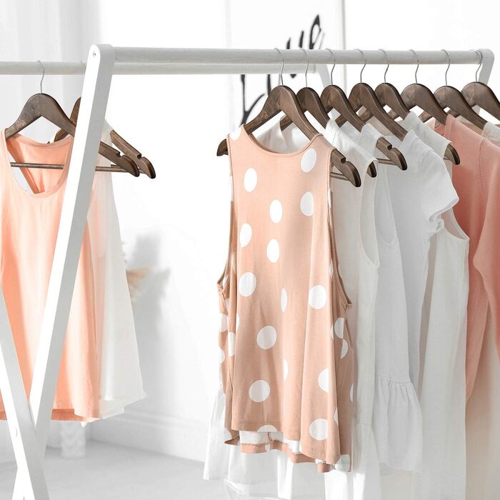 Дерев'яні вішалки для одягу HOUSE DAY, 20 шт., горіх, стабільні, обертаються, широкі (44,5 см)