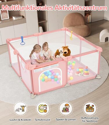 Дитячий манеж Dripex 124x124 см з дихаючою сіткою, сірий. Манеж для ігор, безпечний, з тканини Oxford 210D
