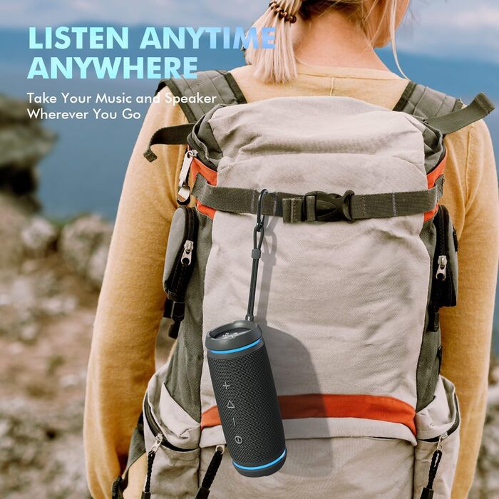 W-KING Портативна Bluetooth Колонка 36W з 360° Звуком, IPX6 Водовідштовхування, AUX, 30 годин роботи, для дому, відпочинку, подорожей та гольфу