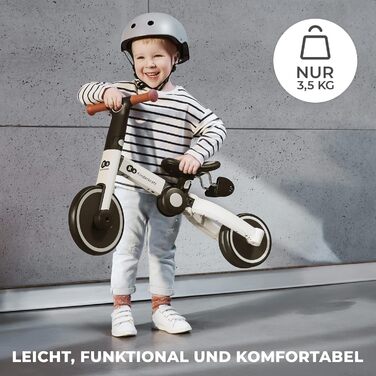 Триколісний велосипед Kinderkraft 4TRIKE 3в1: біговел, самокат, з сидінням, сірий, від 12 міс. до 5 років