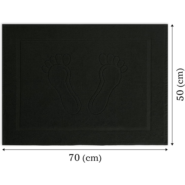 Комплект з 2 килимків для ванної Vency з 100 бавовни, швидковисихаючі Килимки для душу 50x70 см, 550 г / м2 Колір (антрацит)