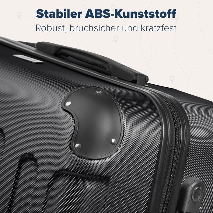 Набір валіз TRVLMORE: 2 валізи (ручна поклажа), чорний колір