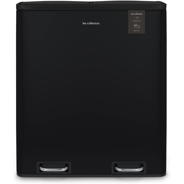 Сміттєвий бак Les Collectionneurs Sensor №1012, 69л, 3 відсіки (47+11+11л), автоматичне відкривання, інфрачервоний датчик, тиха кришка, дизайн (чорний)