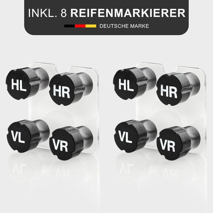 Підставка для шин Bonsport XL на колесах, для шин до 295 мм, вантажопідйомність 150 кг, з 8 маркерами для шин