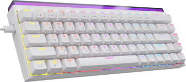 Дротова механічна клавіатура Ajazz NK68 Red switches White (NK68-R-W)