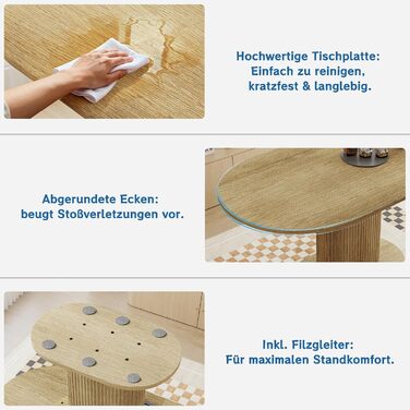 Обідній стіл WAFTING овальної форми, сучасний дизайн, для 4-6 осіб, 160x90x75 см, шпон дуба