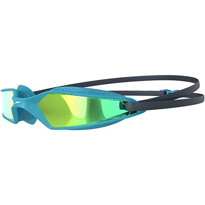 Дитячі плавальні окуляри Speedo унісекс з гідропульсним дзеркалом для юніорів, темно-сині/синьо-блакитні/золотисто-жовті, один розмір підходить всім
