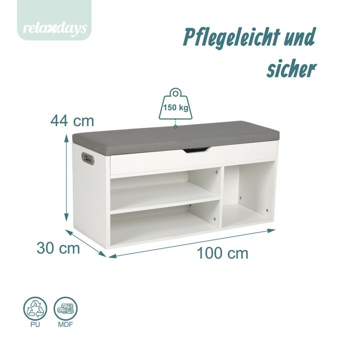 Сховище для взуття Relaxdays з місцем для зберігання