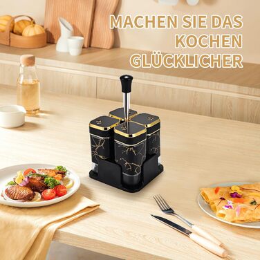 Набір скляних контейнерів для спецій Miorkly з нержавіючої сталі (8 шт.)