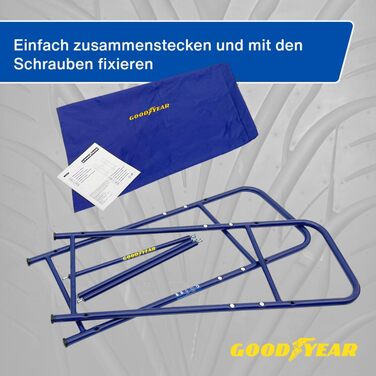 Стеляж для шин Goodyear на 4 шини, блакитний, 2 рівні, регульована висота, до 120 кг