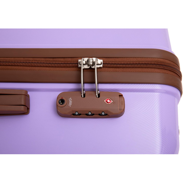 Набір валіз Travelhouse Ascona 5-ти частинний (75/65/55 см) з TSA-замком, Spinner-колесами, сумка та аксесуарний мішечок, ABS+PC, темно-зелений (фіолетовий/ліловий)