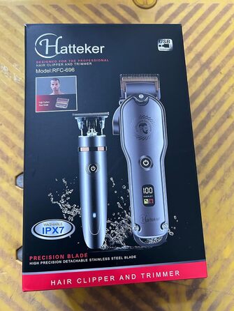 Тример для бороди Hatteker Hair Clipper Чоловічий Т-подібний тример з головкою Точний тример IPX7 водонепроникний