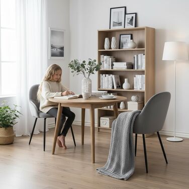 Набір обідніх стільців з підлокітниками - 6 шт. Ергономічні м'які стільці з металевим каркасом та льоновим покриттям, для кухні, вітальні, обідньої кімнати, бежеві