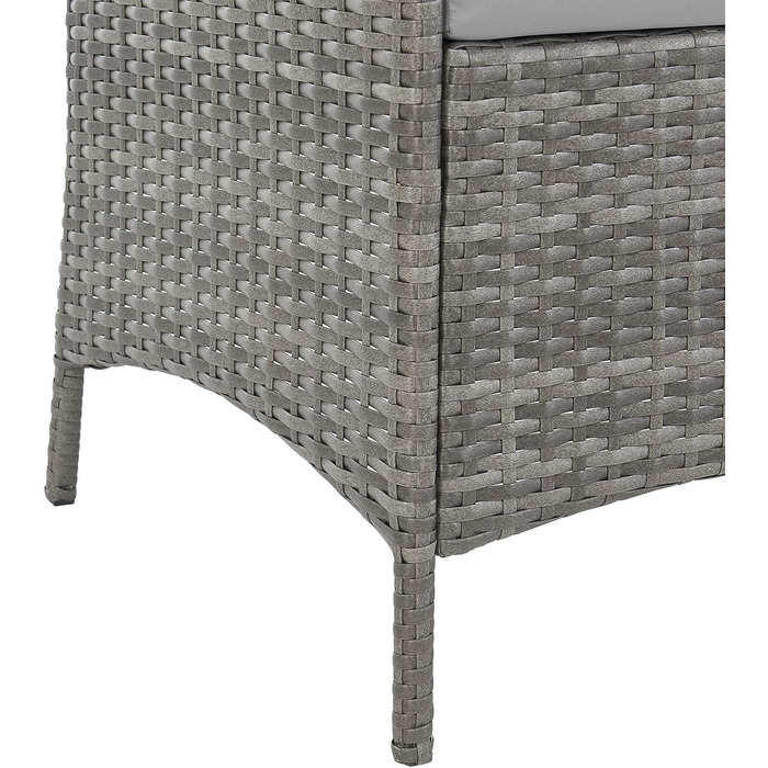 Садовий набір SVITA Dallas з поліротангу 4 предмети: 2 крісла, диван на 2 місця, стіл - Сірий