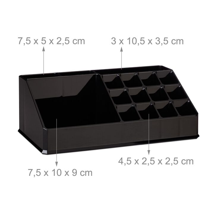 Органайзер для макіяжу Relaxdays з акрилу на 21 відділення