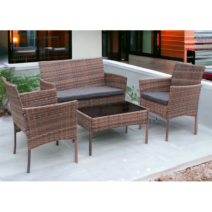 Комплект садових меблів із техноротанга Ideal Garden від MTG Trade Group, 4 предмети