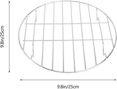 Решітка для гриля BESTONZON з нержавіючої сталі кругла решітка для випічки решітка для випічки охолоджуюча решітка для смаження печива копчення тортів гриль для охолодження 25 см
