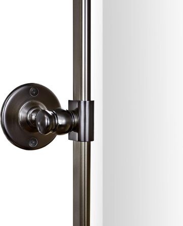 Дзеркало для ванної кімнати TEHOME 61x50.8 см, поворотне, матовий чорний, прямокутне, з металевим каркасом