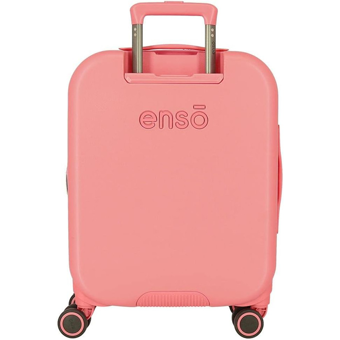 Середній чохол Enso Annie 48x70x28 см Жорстка ABS Інтегрована застібка TSA 79 л 4,32 кг 4 подвійних колеса (розсувний чохол, корал)