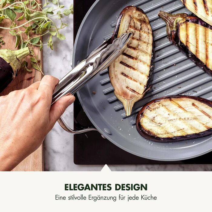 GreenPan Valencia Pro квадратна сковорода-гриль з антипригарним покриттям Harteloxierte, 28 см, індукція, для посудомийної машини, для духовки, сіра, без PFAS