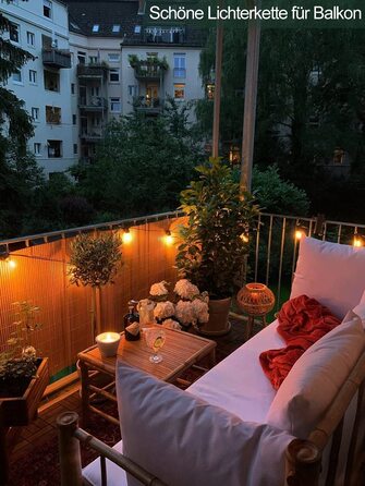 Світлодіодні вуличні гірлянди-10-метрові гірлянди з 27 3 лампочками для балкона в стилі ретро, зовнішні/ внутрішні, теплі, білі, водонепроникні