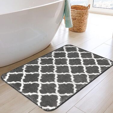 Килимок для ванної кімнати Famibay: набір з 3 частин, антиковзаюча поверхня, 50 x 80 см, антрацит