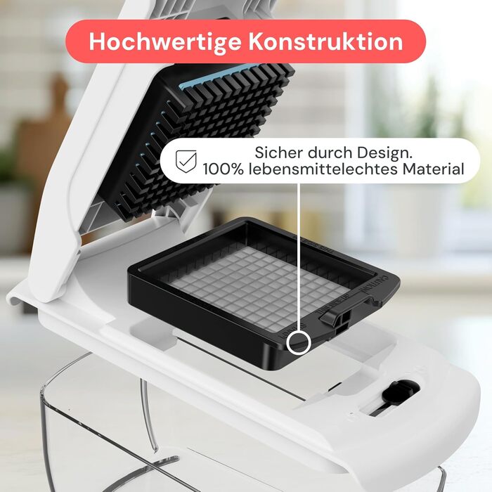 Многофункціональний овочевий слайсер-терка Mandoline 10-в-1 (білий) - для овочів, фруктів, сиру, цибулі, картоплі, огірків, жульєни