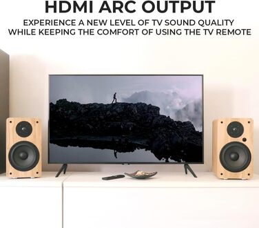 Активна акустика VULKKANO A6 ARC, 6.5 низькочастотний динамік, Bluetooth 5.0, HDMI ARC, вихід на сабвуфер, чорний