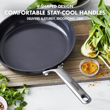 Набір сковорідок GreenPan GP5: керамічне покриття, антипригарні, 24.1 см та 27.9 см, 2 шт.