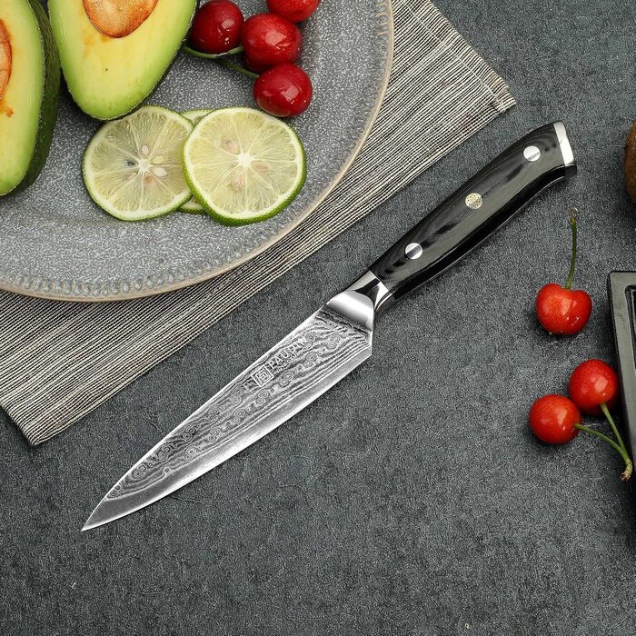 Ніж PAUDIN для м'яса, кухаря та обробки продуктів, 20 см, з високоякісної сталі, ергономічна ручка