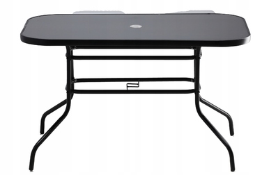 Комплект садових меблів GardenLine, метал, чорний, 5 предметів