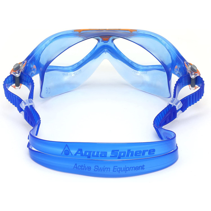 Окуляри для плавання, окуляри для плавання для дітей від 6 років із захистом від ультрафіолету та силіконовим ущільнювачем, лінзи проти запотівання та протікання для хлопчиків та дівчаток Blue & Orange - прозорі лінзи
