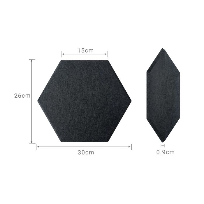 Набір шестикутних акустичних панелей Relaxdays, самоклеючі