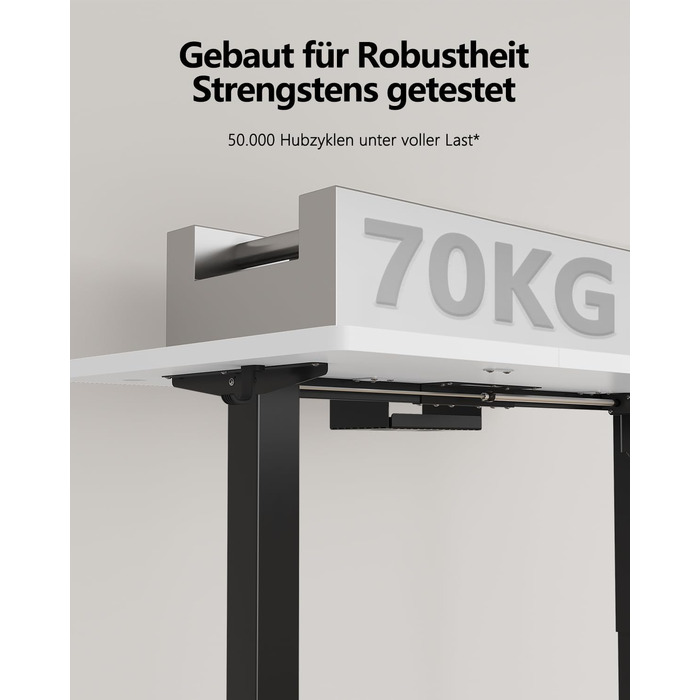 Регульований стіл Flamaker: електричний, з пам'яттю, для офісу, 180x80 см, коричневий
