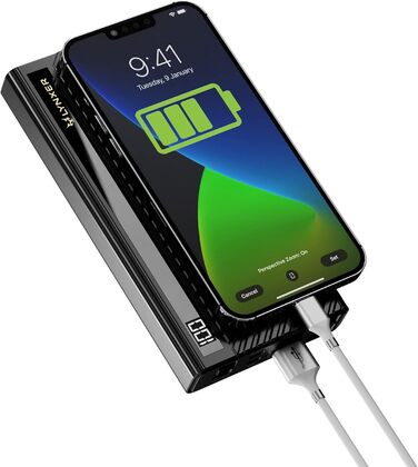 Вт 20000 мАг, USB C PD 3.0 QC 4.0, сумісний з iPhone, Samsung, iPad, Huawei, Switch, 22,5