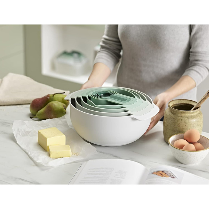 Joseph Joseph Nest 9 Plus: 9-Piece Кухонний Набір, Салатовий Колір, Пластик