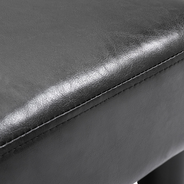 Лавка для табуретів HOMCOM Chesterfield зі штучної шкіри Black 40x30x24см стильна та зручна для вітальні та передпокою