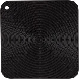 Прихватки Le Creuset квадратні силіконові, 29 см, чорні глянцеві