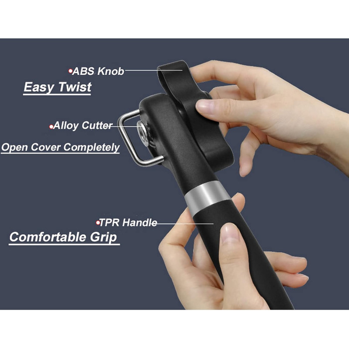 Ручний відкривач консервних банок: класичний, зручний, з гладкою кромкою