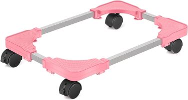 Підставка для ПК Liitrton Mobiler, регульована, на коліщатках, для більшості комп'ютерів (білий, рожевий)